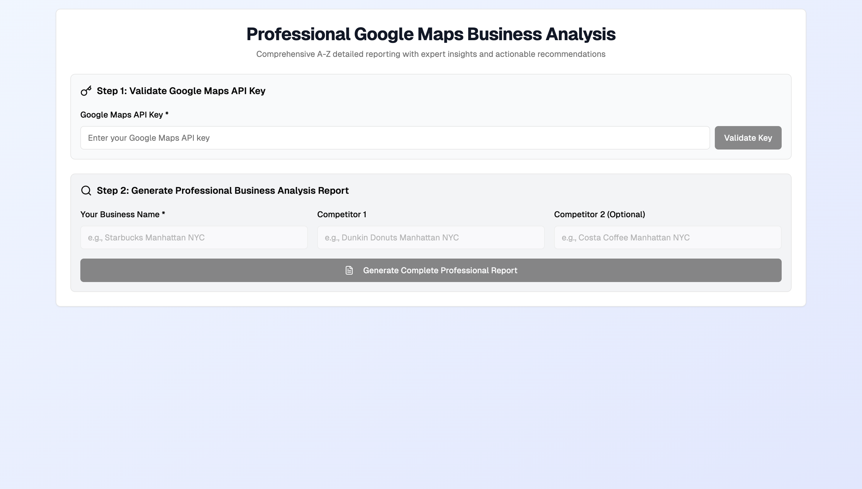 GMB Competitor Analytics preview